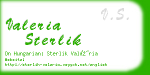 valeria sterlik business card